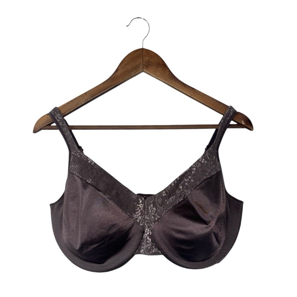 Bali Dark Purple Bra Lace Underwire Comfort Sexy Tshirt Size 40DDD